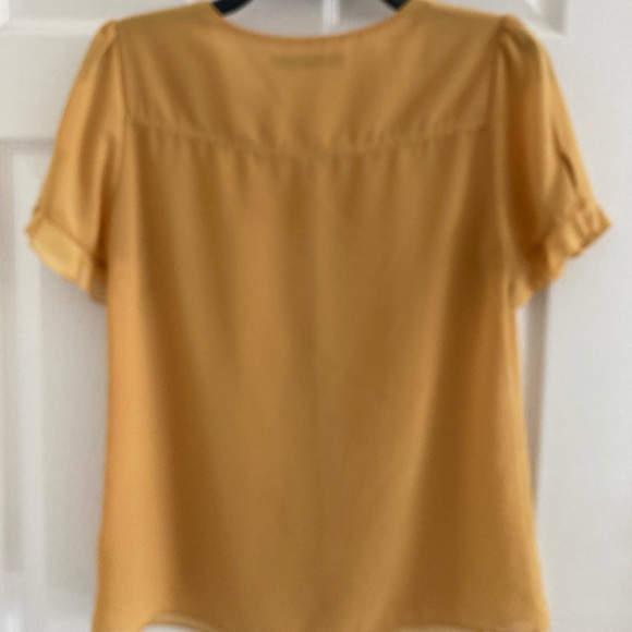 Samlin Ladies Yellow Flutter Chiffon Blouse - Picture 2 of 5